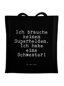 Mr. & Mrs. Panda Джутовая сумка. Мне не нужен супергерой... в черном