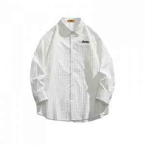 Рубашка мужская Lapel Moderate Others Jeep, айвори белый