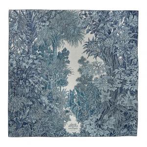 HERMES Кашемировый шелковый шарф унисекс синий, Blue