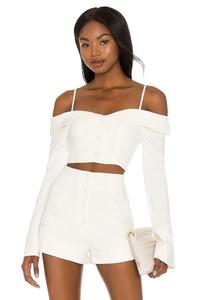 Топ Camila Coelho Paulina, слоновая кость