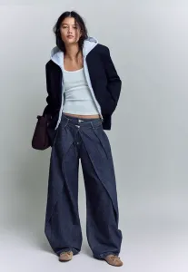 Свободные джинсы-баллоны Bershka, Royal Blue