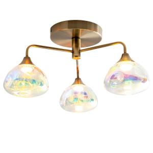 Светодиодный потолочный светильник Näve Varna, прозрачное стекло / железо - 3 лампы