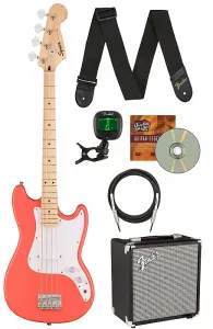 Бас-гитара Fender Squier Sonic Bronco - цвет Таитянская коралла с усилителем Rumble 15