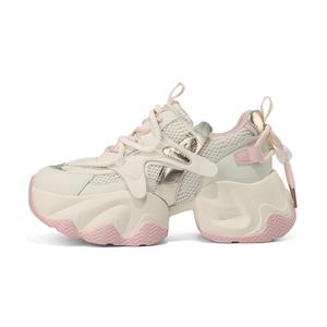 Низкие массивные кроссовки DAPHNE женские, бежево-розовые