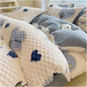 YUSIWOAL Комплект постельного белья зимний плюшевый бархатный