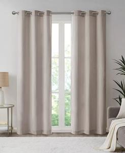 Пара затемняющих штор Galen Basketweave для комнаты, 40 дюймов x 84 дюйма, упаковка из 2 штук Madison Park, бежевый