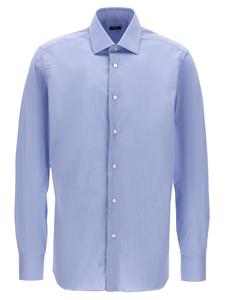 Рубашка из поплина Barba, светло-голубой