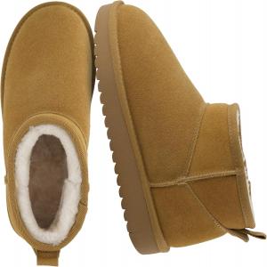 Ботильоны CUSHIONAIRE Hip 2 из настоящей замши для женщин, уютная подкладка из искусственного меха, зимние женские ботинки на молнии, Chestnut