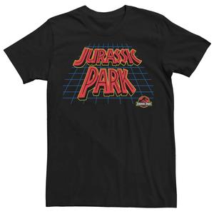 Мужская футболка с логотипом Jurassic Park Vintage Grid Licensed Character