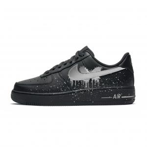 Женские кроссовки Air Force 1 Ink Abrasion Resistant Low top Skateboard Silver Nike, серебряный