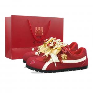 HUANQIU Женские кеды для скейтбординга на низкой подошве из искусственной кожи красные