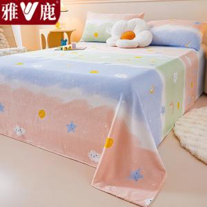 Yalu Комплект постельного белья из молочного вельвета (простыня 180х230 см, 2 наволочки), утепленный