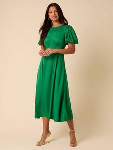 Платье миди Quinn с короткими пышными рукавами из вискозы LENZING ECOVERO Nobody's Child