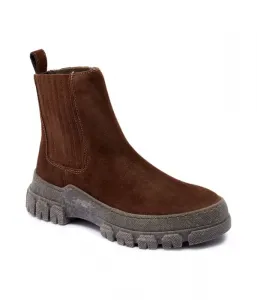 Кожаные ботильоны GENEPI Weekend Maxmara, коричневый