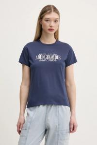 Хлопковая футболка Abercrombie & Fitch, темно-синий