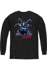 Синий Жук (2023) Молодежная толстовка с длинным рукавом и прыгающим треугольником Gildan