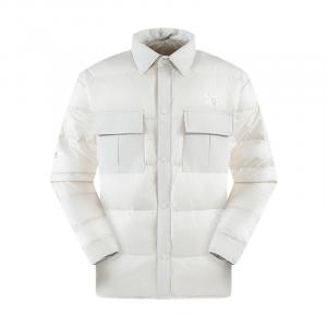 Пуховая куртка унисекс с отворотом, рабочая одежда средней степени детализации Mizuno, белый