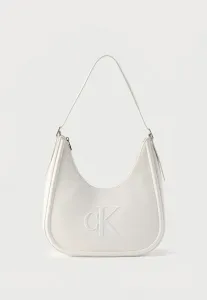 Сумка в форме полумесяца с ярким дизайном Calvin Klein, White