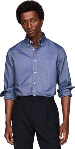 Мужские рубашки-оксфорды с длинным рукавом Tommy Hilfiger, классический крой, мужские рубашки на пуговицах, также доступны в размерах для больших и высоких размеров., Desert Sky