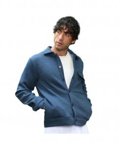 Мужская трикотажная куртка цвета Эгейское море Campus Sutra, Blue