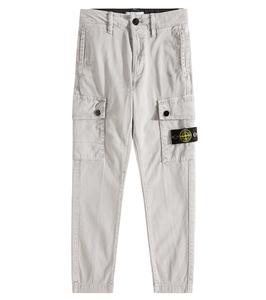 Зауженные брюки из хлопка Stone Island Junior, Dust