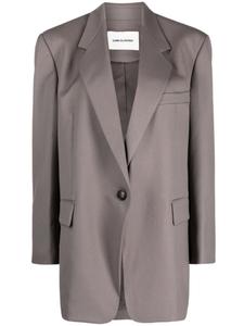 Однобортный пиджак с заостренными лацканами Low Classic, серый