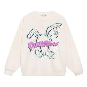 Спортивная толстовка Li-Ning Counterflow Cartoon Rabbit Graphic Sweatshirt 'Beige' AWDT527-1, бежевый
