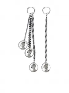 Серьги Ebby Coin Ann Demeulemeester, серебряный