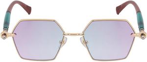 Винтажные солнцезащитные очки Melrose в стиле панк, маленькая оправа, для женщин и мужчин, 2025 год, роскошные классические многоугольные очки с защитой от УФ-излучения UV400, модные очки, артикул 68087, Purple