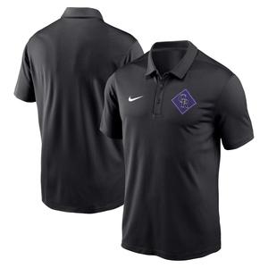 Мужское черное поло Colorado Rockies Diamond Icon Franchise Performance Nike
