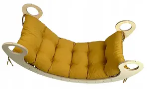 Декоративная подушка для детского кресла-качалки, горчичного цвета, 100 х 45 х 8 см, подушка для детских качелей Монтессори, мягкая подушка для детских качелей Pracownia Artystyczna Klasyk