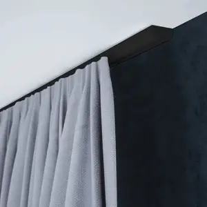 SN DECO GROUP Карниз для штор "Предметный рельс SC", 1 направляющая, фиксированный размер 480 см, черный