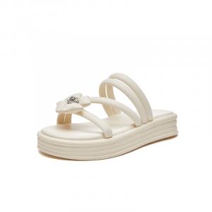 VAEL Тапочки-слайды женские бежевые