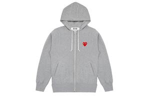 Comme Des Garcons Play Красная Многосердечная Молния Толстовка Серый CDG Play