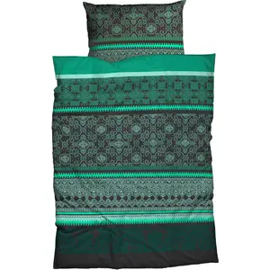 Постельное белье CASATEX «Джулиана», необыкновенный дизайн, насыщенные цвета, цвет anthrazit/smaragd