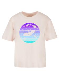 Футболка F4NT4STIC Retro Alien Weltraum Sonnenuntergang, Powder