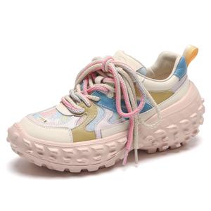 Кроссовки женские толстые низкие Shouba, красный