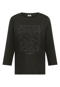 CECIL Лонгслив в цвете хаки, темно-зеленый