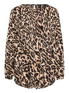 Блузка без застежки со складками черного/бежевого цвета Betty Barclay