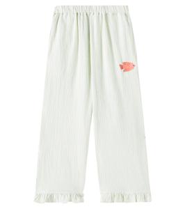 Хлопковые брюки Brid в полоску Jellymallow, кремовый