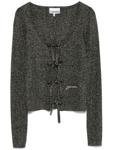 Блузка в рубчик GANNI, черный