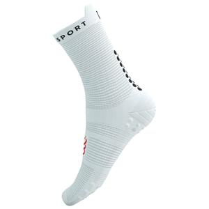 Носки для бега Compressport Pro Racing Socks V4.0 Run High, цвет White/Black