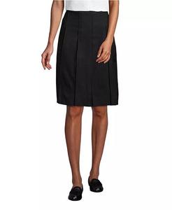 Женская юбка со складками до колена Lands' End, черный