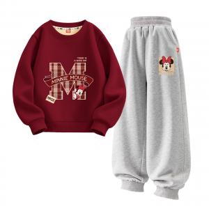 Детский спортивный комплект Casual Sportswear 2 Piece Set Disney, [thickened and fleece-lined]di preppy wine красный+di xile joy k серый