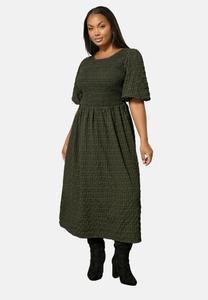 Платье Yours Clothing TEXTURED CHECK, Khaki