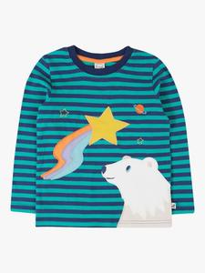 Детская хлопковая футболка с длинными рукавами Discovery Frugi, Dragon/Polarbear