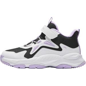 Antakids Теплые детские кроссовки средней высоты с амортизацией, белые, фиолетовые, подростковые