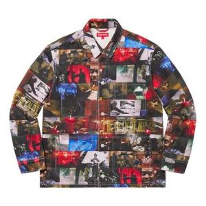 Куртка fw21 week 1 nas and dmx collage denim chore coat Supreme, бежевый