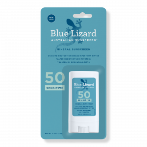 Удобный минеральный солнцезащитный стик SPF 50+ BLUE LIZARD AUSTRALIAN SUNSCREEN