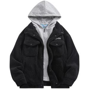 Бархатная куртка унисекс Doraemon, Черный